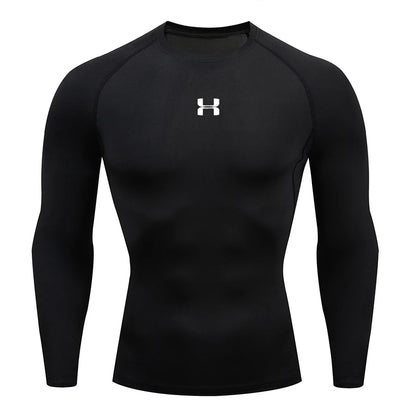 Men Running Compression T-shirt Long sleeves