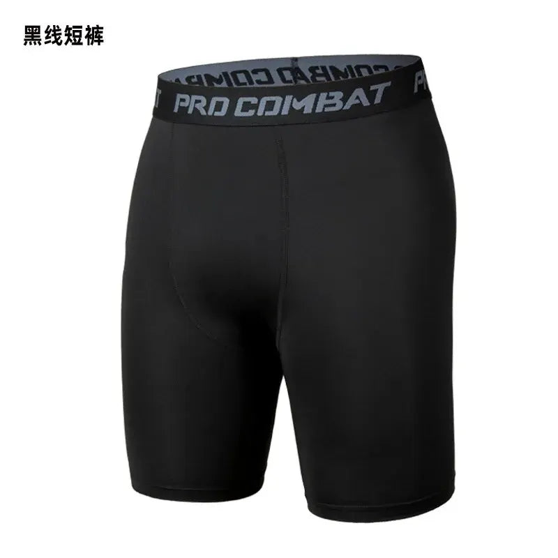 Men's Sports Leggings, Bottoming Shorts, Quick-drying Stretch Fitness, Running, Track and Field, Basketball Training, Compression