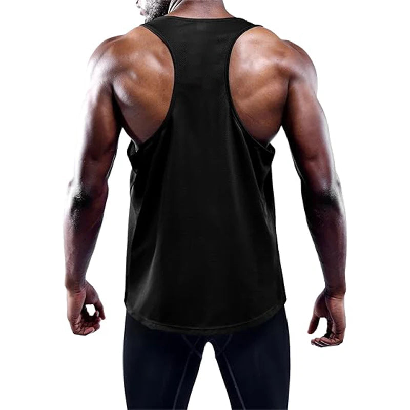 Running Tank Top Men Summer Sport Gym Vest Quick Dry Sleeveless Shirt