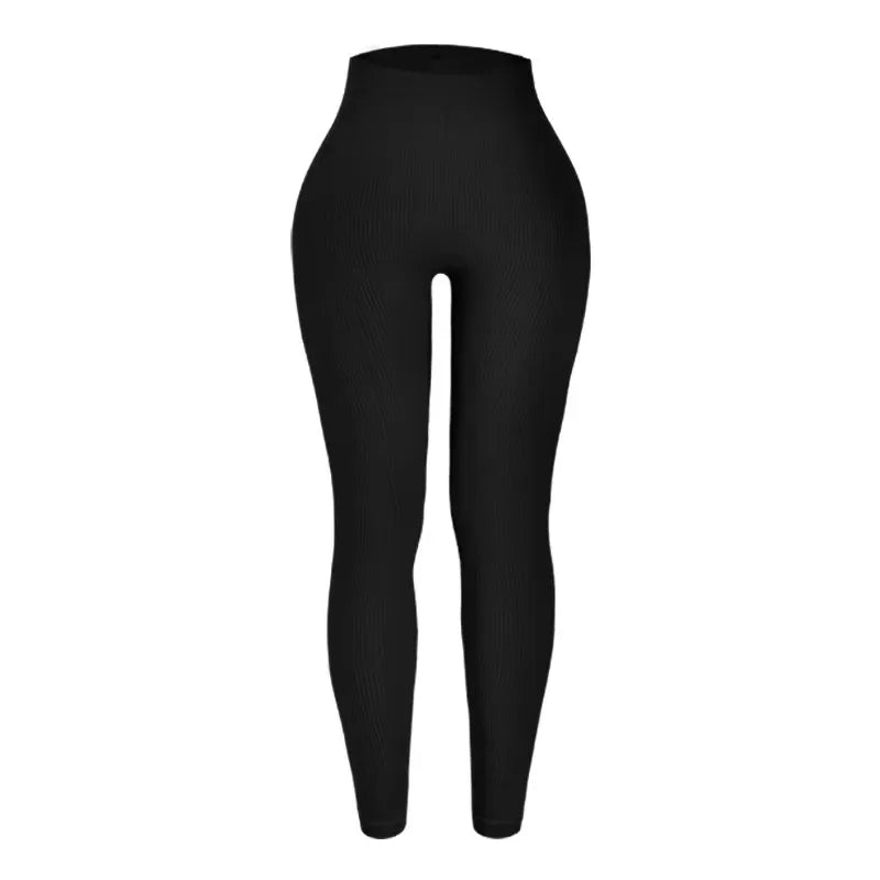 Women's seamless knitted thread yoga pants high waisted sports leggings hip lifting running training slimming