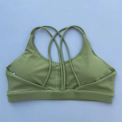 Solid Color soft high strength Women Fitness Bra