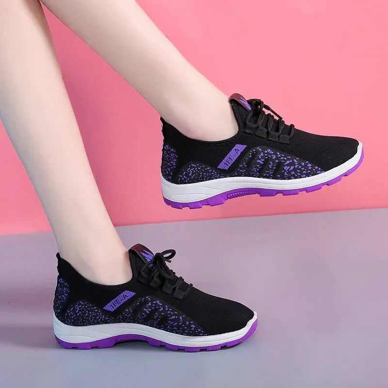 Sneakers Summer Light Breathable Mesh Sports Shoes Ladies Outdoor Wear-resistant Jogging Trainers