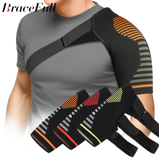 Recovery Shoulder Brace for Men Women,Shoulder Stability Support Brace,Adjustable Fit Sleeve Wrap,Relief for Shoulder Injuries