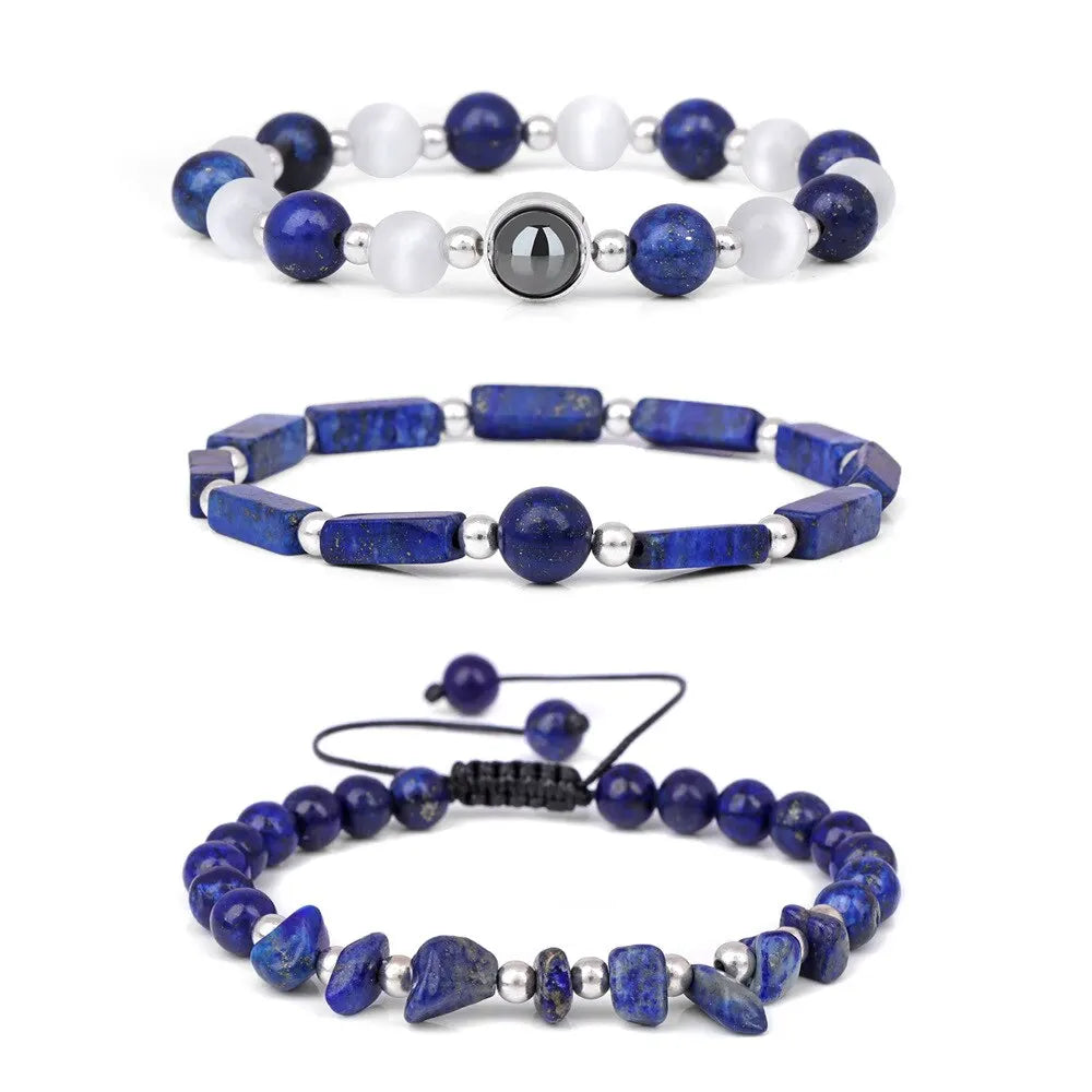 3pcs/Set Body-Purifying Amethyst Bracelet for Weight Loss,