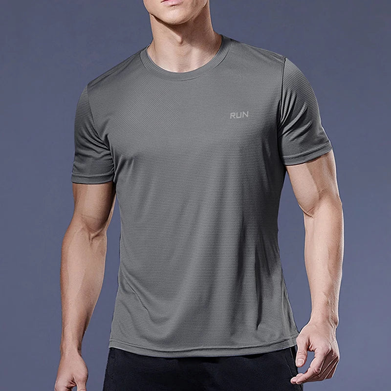 Summer Sport Gym t Shirt Men Quick Dry Running Bodybuilding Shirts