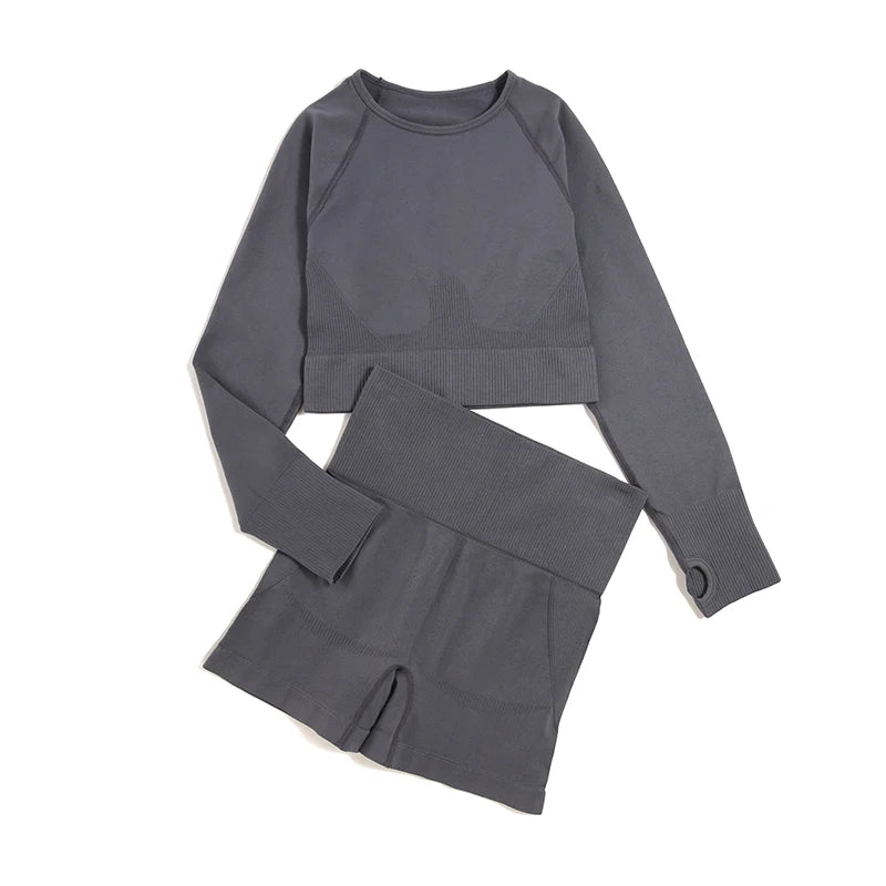 WAREBALL 2/3/4pcs Seamless Yoga Set Gym Clothes Sportswear Yoga Suits For Women