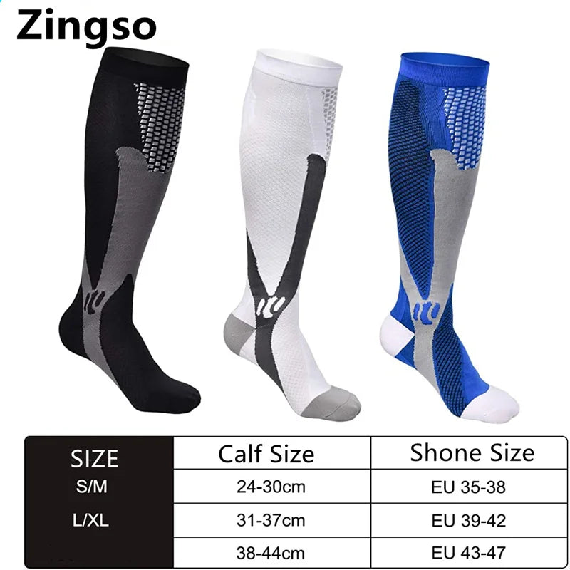 Running Compression Socks Stockings 20-30 mmhg Men Women Sports Socks