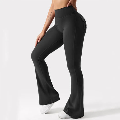 2025 Newest Women Wide Leg High Stretch Yoga Leggings  Compression Fitness Workwear with pockets Yoga Pant ﻿