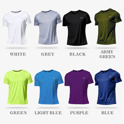 Multicolor Summer Short Sleeve Sport Shirt High Quality Gym Clothing Men Jersey