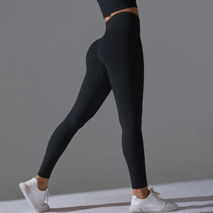 Women's Seamless Yoga Leggings Sexy High Waist Tummy Control SButt Lifting GYM Workout Pants Outdoor Sports Fitness