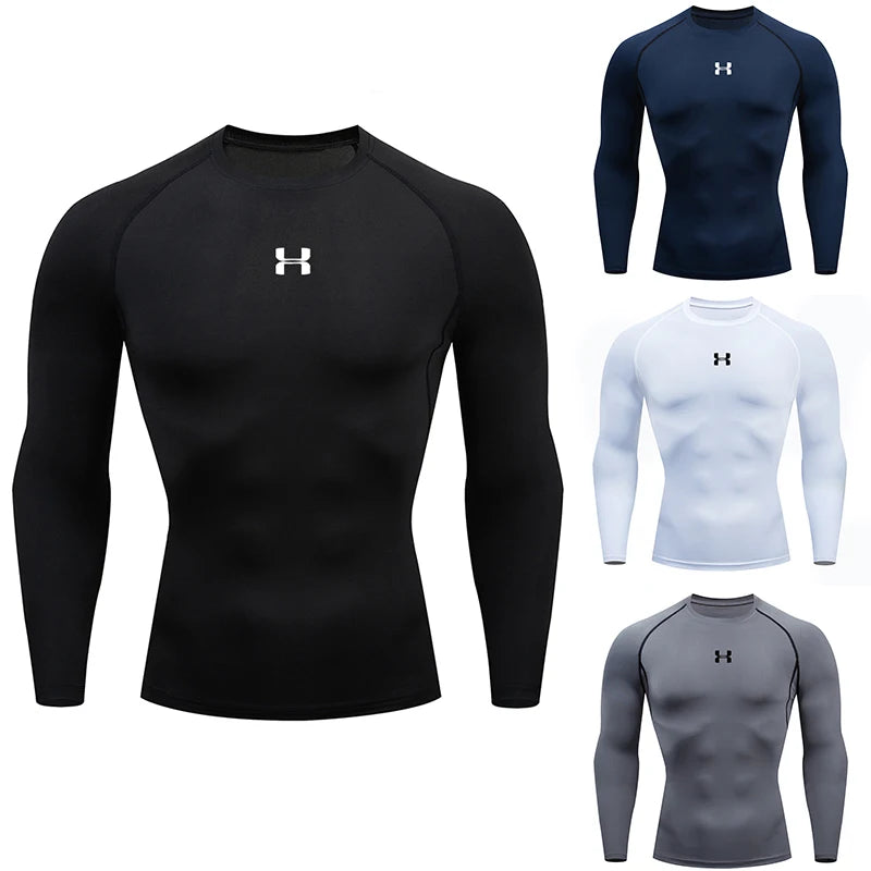 Men Running Compression T-shirt Long sleeves