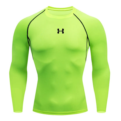 Men Running Compression T-shirt Long sleeves