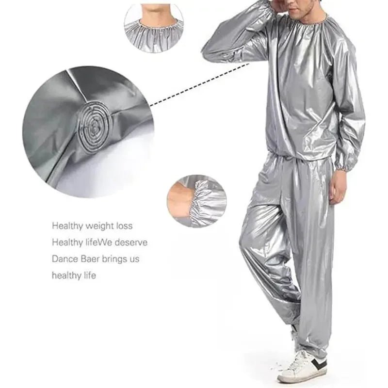 PVC Men Woman Sauna Suit Exercise Weight Loss