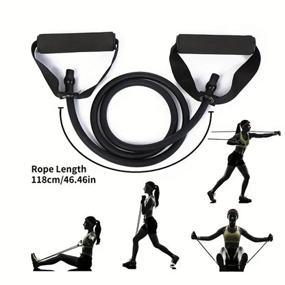 1pc 4-Level Resistance Bands with Handles for Home Workouts and Strength Training