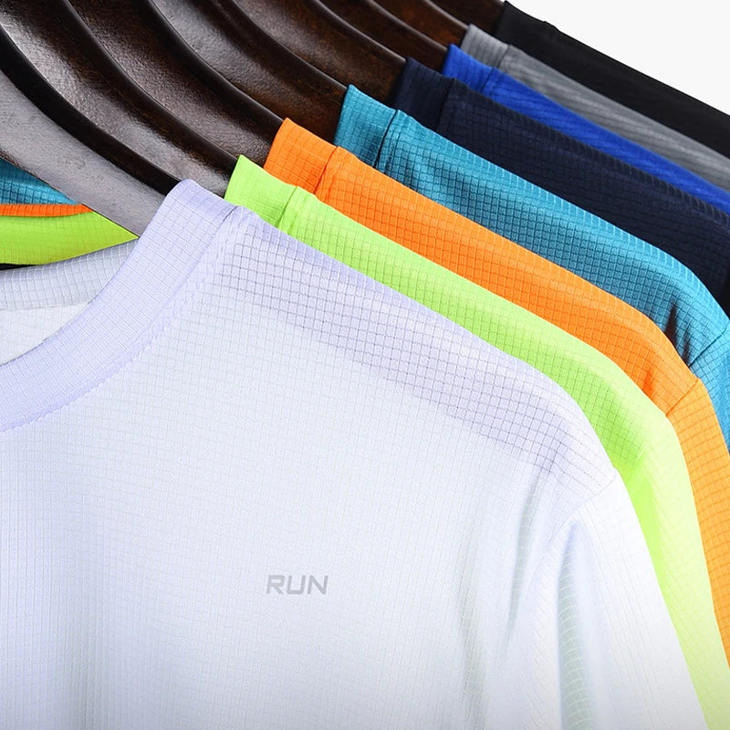 Summer Sport Gym t Shirt Men Quick Dry Running Bodybuilding Shirts