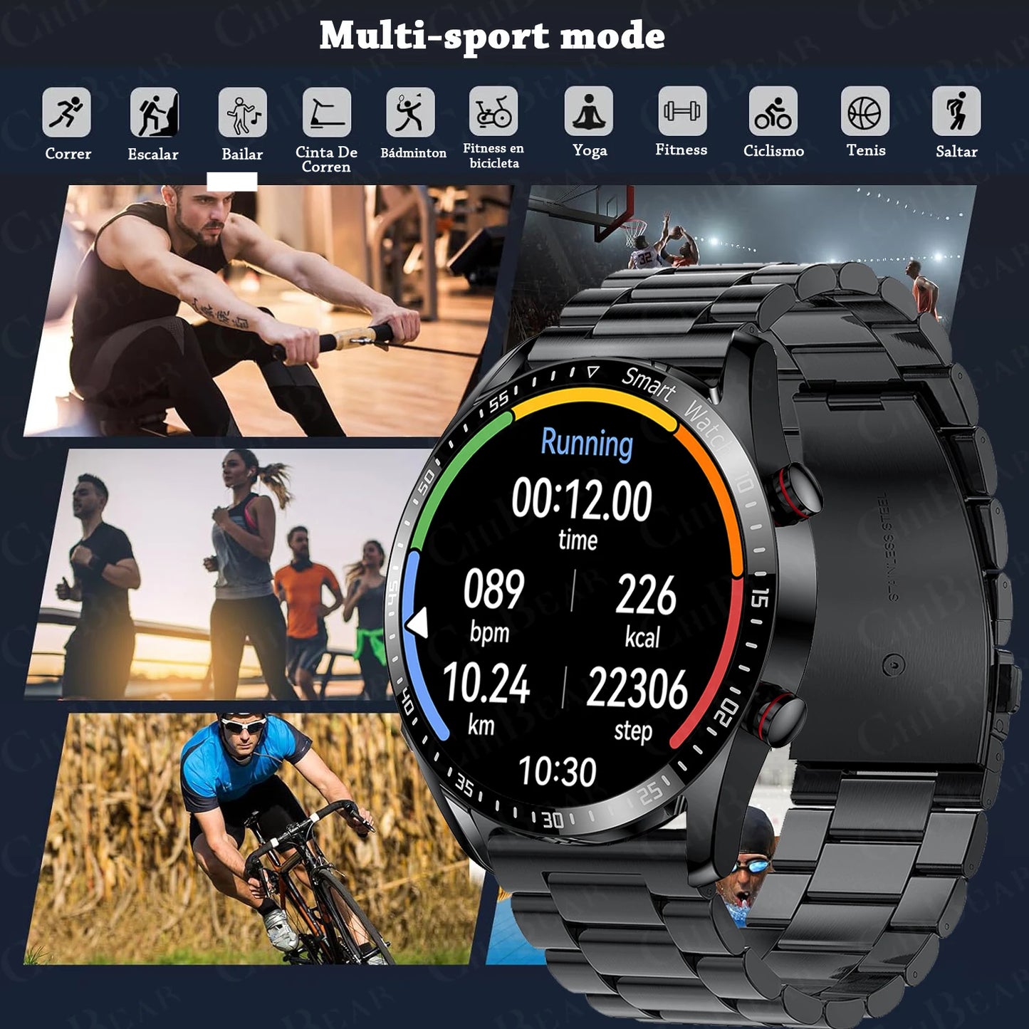 2024 New Bluetooth Call Smart Watch Men 360*360 HD Display Heart Rate Fitness Tracker ECG+PPG