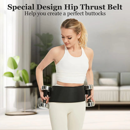 Hip Thrust Belt Glute Bridge Pad Workout with Dumbbells Kettlebells for Squats Lunges Bridges Dips Training Home Gym Equipment