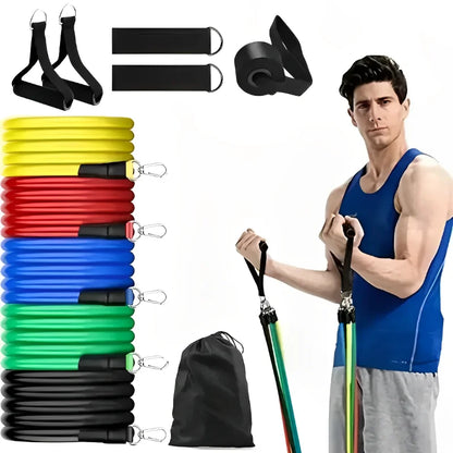 11pcs/Set Pull Rope Resistance Bands portable