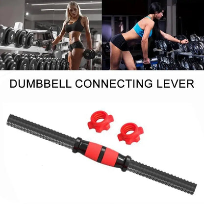 Threaded Dumbbell Handle Bar Extension Bar Set Adjustable Dumbbell