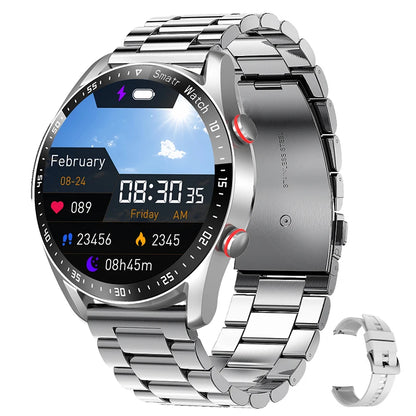 2024 New Bluetooth Call Smart Watch Men 360*360 HD Display Heart Rate Fitness Tracker ECG+PPG