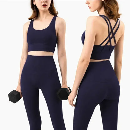 Sportswear Yoga Clothes Set Leggings and Tops Fitness Sports Suits Gym Clothing Bra Pants Sets