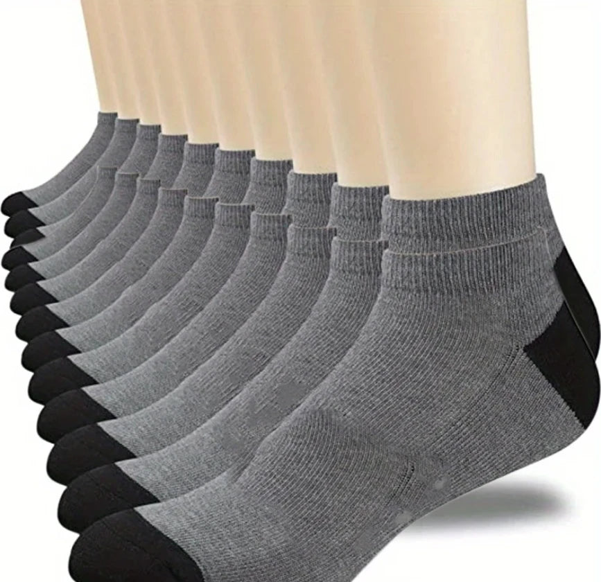 10pairs Breathable Cotton Sports Stockings Men Bamboo Fiber Autumn and Winter Men Socks Sweat Absorption Deodorant Business Sox