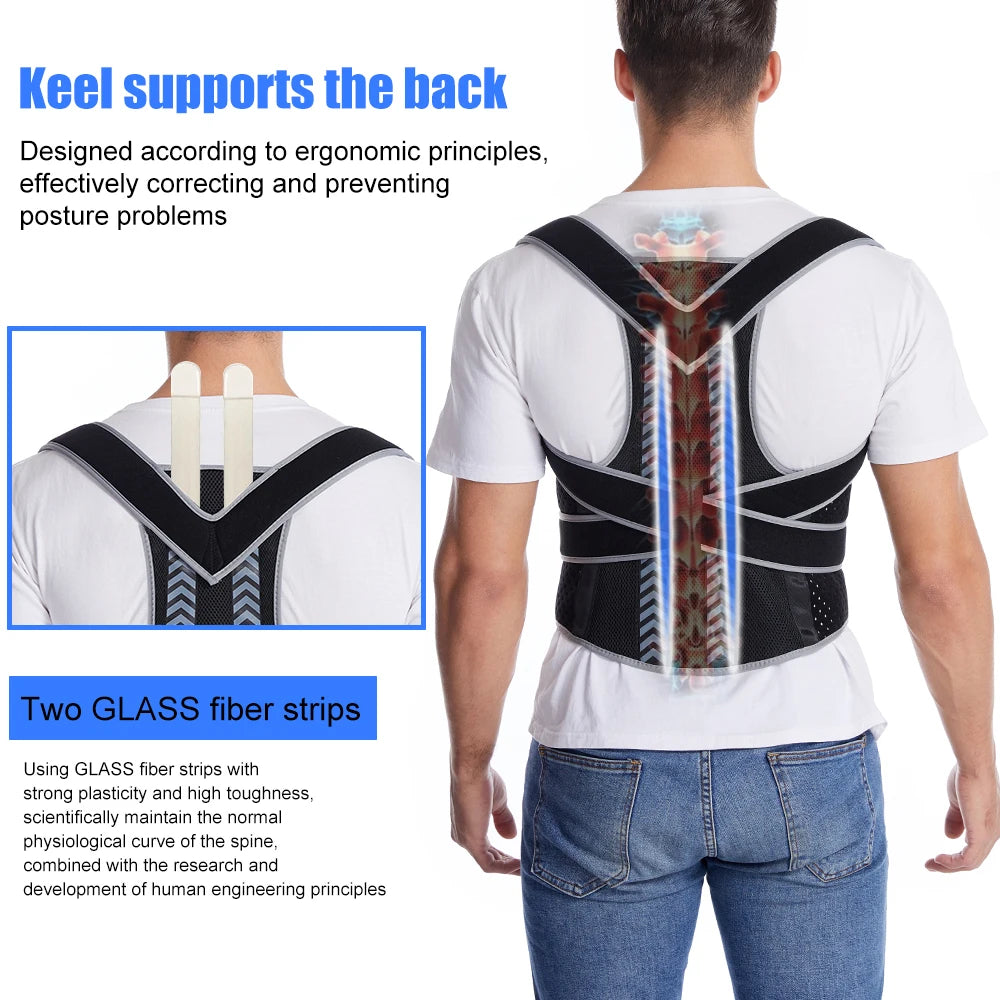 Lumbar Brace Spine Support Belt Adjustable Corset Correction