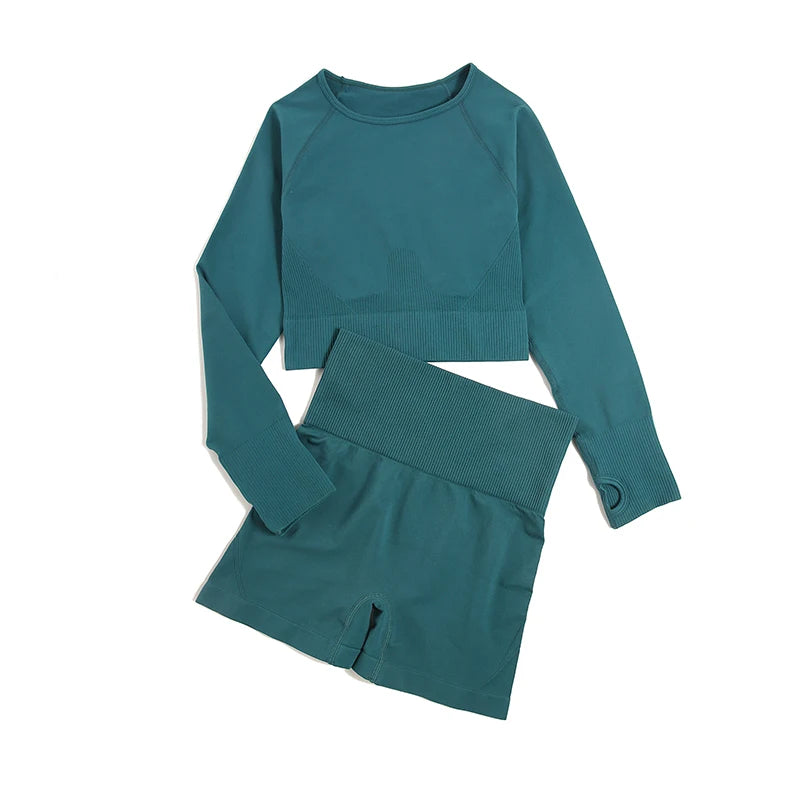 WAREBALL 2/3/4pcs Seamless Yoga Set Gym Clothes Sportswear Yoga Suits For Women