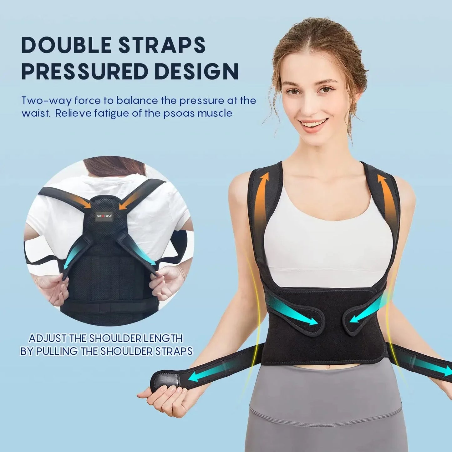 Back Support Brace Posture Corrector for Women and Men Back Straightener Posture Corrector