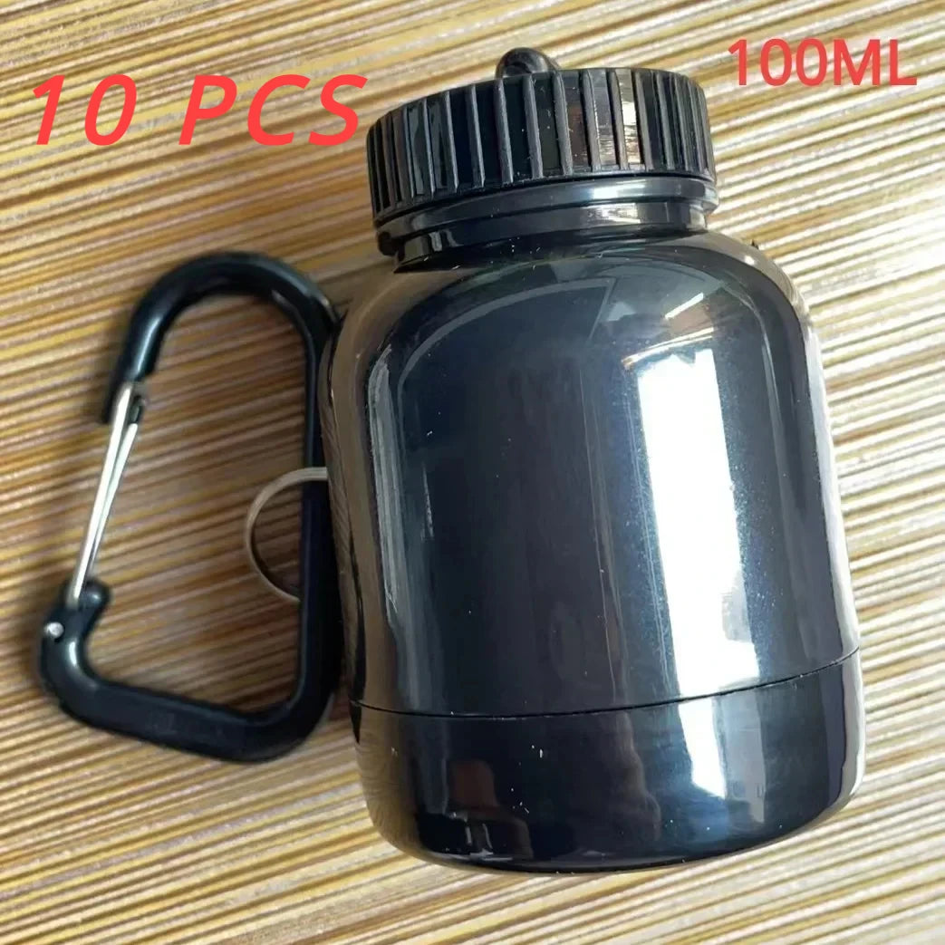 10PCS Portable Protein Powder Bottle With Whey Keychain Health Funnel Medicine Box Small Water Cup Outdoor camping Container