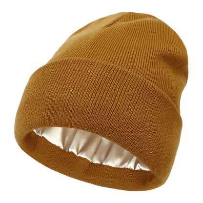 Winter Hat For Women Silk Satin Lined Beanies Chunky Caps Men Warm Fashion Women Bonnet Skullies Caps Male Female Balaclava Hats