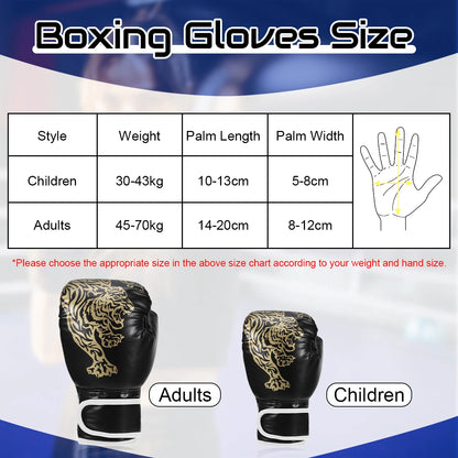 Adults Boxing Gloves Breathable PU Leather