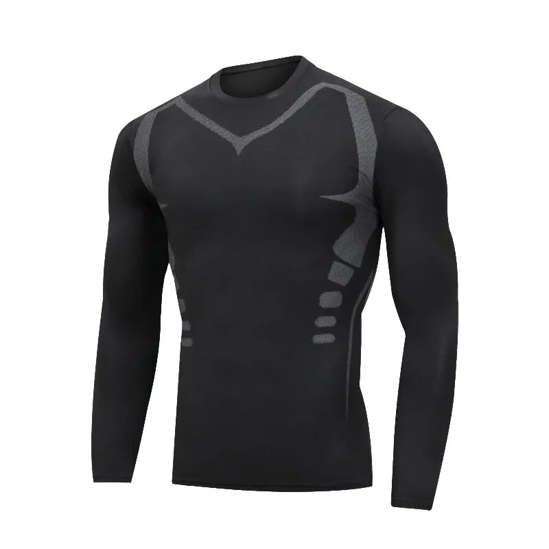 Quick Drying Tight Fitting Suit For Men'S Long Sleeved Sports Cycling Top