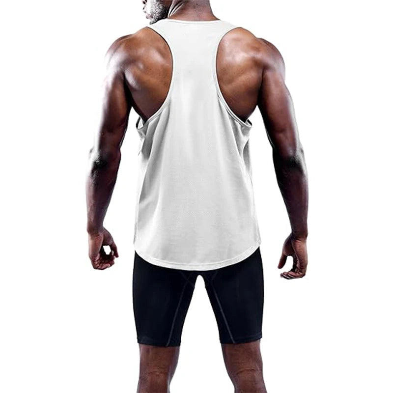 Running Tank Top Men Summer Sport Gym Vest Quick Dry Sleeveless Shirt