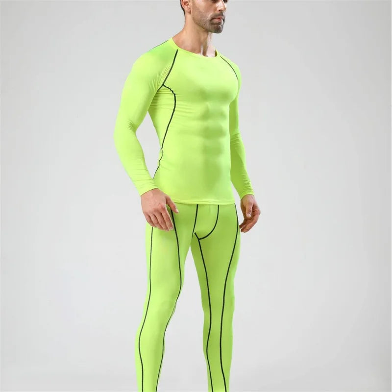 Men Compression Tight Leggings Running Sports Male Gym Fitness Jogging Pants