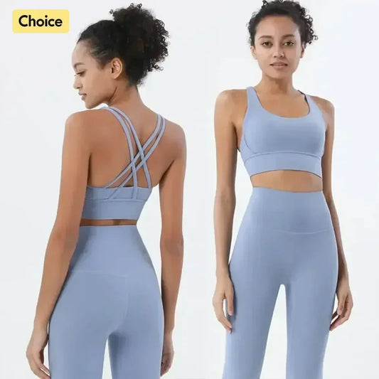 Sportswear Yoga Clothes Set Leggings and Tops Fitness Sports Suits Gym Clothing Bra Pants Sets