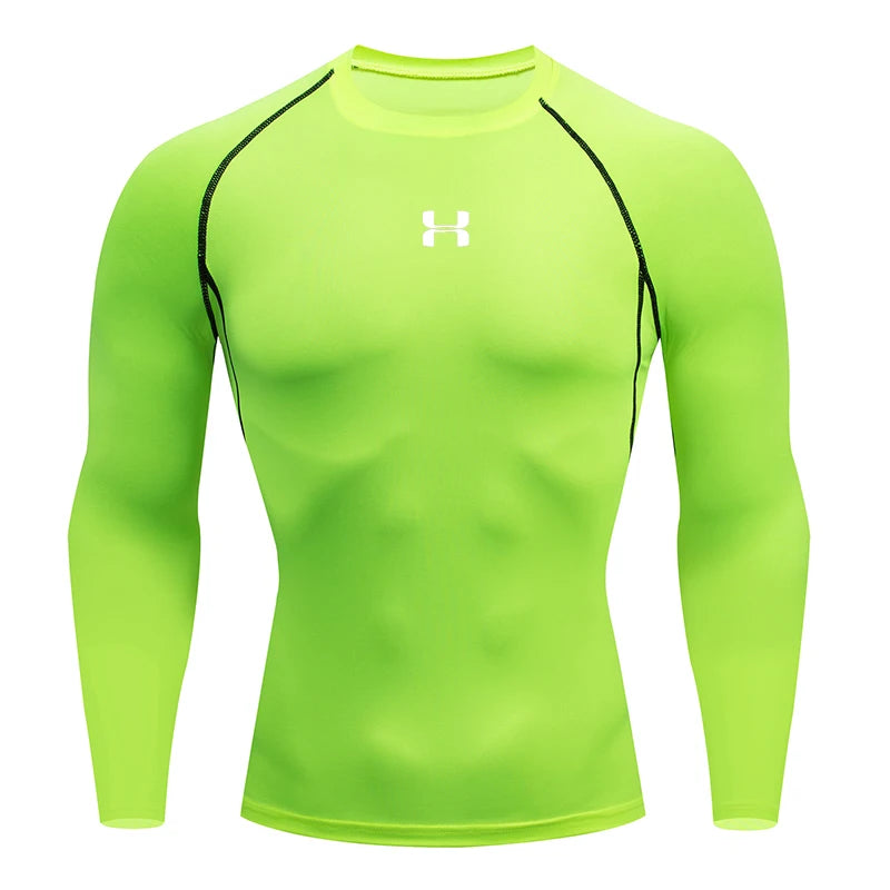 Men Running Compression T-shirt Long sleeves