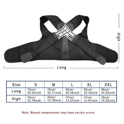 Posture Back Brace Adjustable Back Support Strap to Prevent Spinal Distortion and Hunchback Suitable for Men and Women