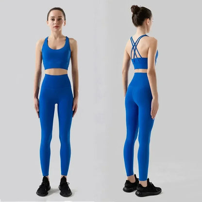 Sportswear Yoga Clothes Set Leggings and Tops Fitness Sports Suits Gym Clothing Bra Pants Sets