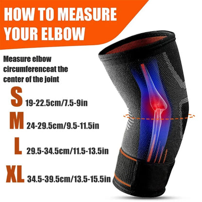 1Pcs Fitness Elbow Brace Compression Support Sleeve for Tendonitis, Reduce Joint Pain