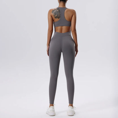 Yoga Set Jumpsuit Women Full Seasons Casual Fitness Sporty Playsuit Sleeveless Slim Activewear All In One Jumpsuit Clothing Lady