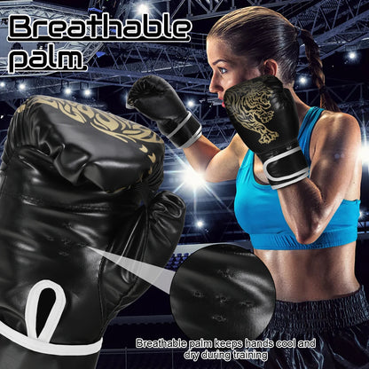 Adults Boxing Gloves Breathable PU Leather