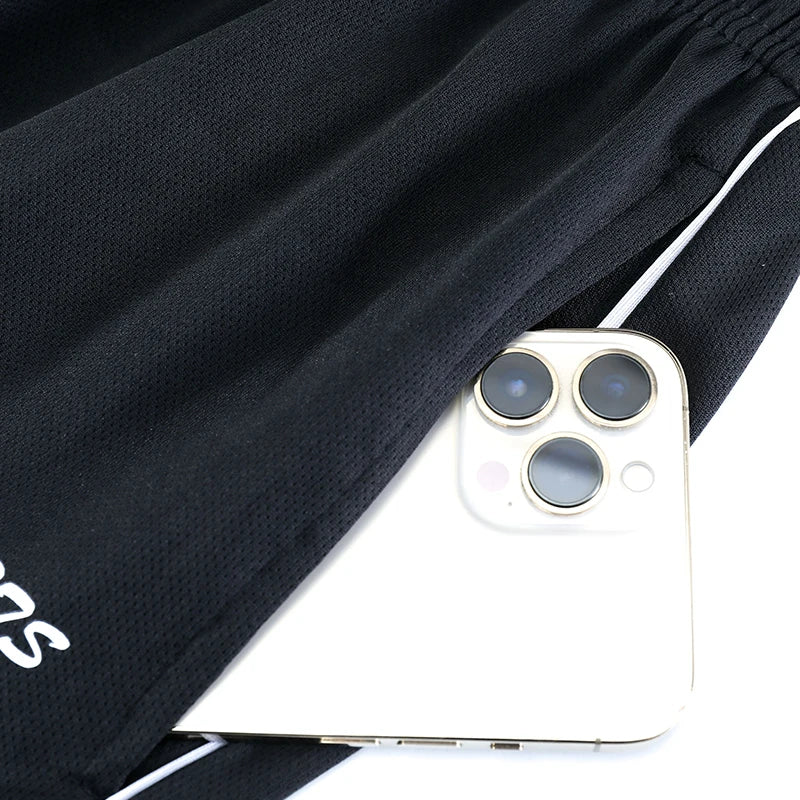 CHRLCK Men's Running Set Summer Quick Drying Sweat-absorbing Short Sleeved T-shirt Shorts Sports Suit Two-piece Set Men