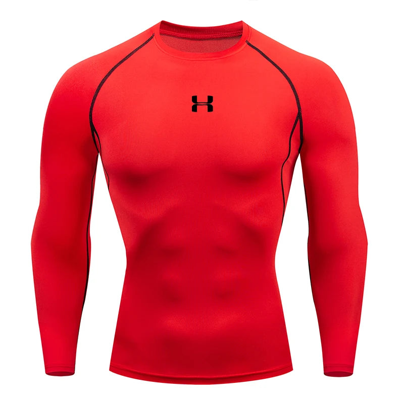 Men Running Compression T-shirt Long sleeves