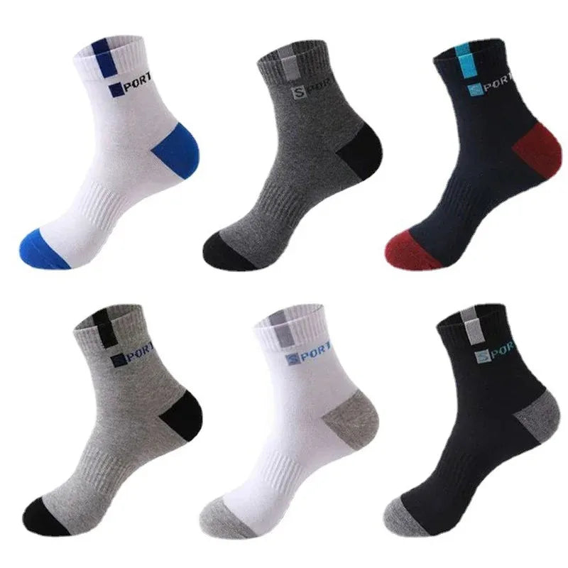 10pairs Breathable Cotton Sports Stockings Men Bamboo Fiber Autumn and Winter Men Socks Sweat Absorption Deodorant Business Sox