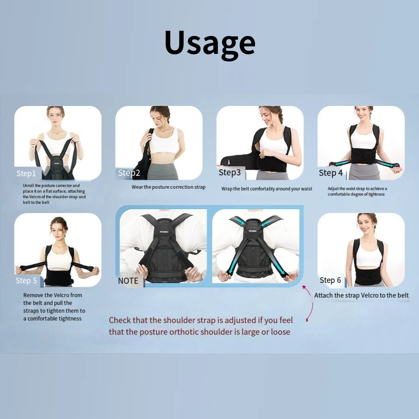 Back Support Brace Posture Corrector for Women and Men Back Straightener Posture Corrector