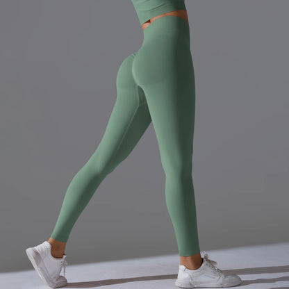 Women's Seamless Yoga Leggings Sexy High Waist Tummy Control SButt Lifting GYM Workout Pants Outdoor Sports Fitness