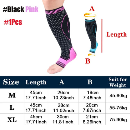 1Pcs Women Men Compression Calf Sleeve Support Suitable For Running