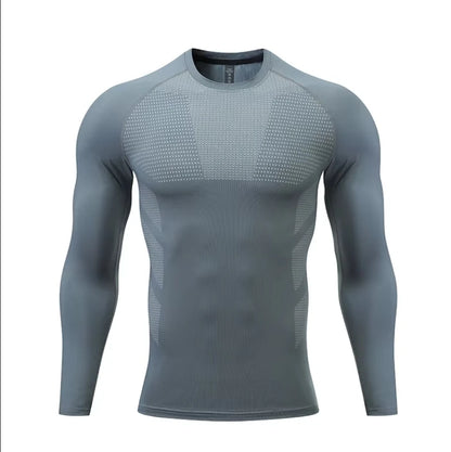 2pcs Quick-drying Compression T-shirt for Men - Lightweight and Breathable Sports Shirt for Outdoor Gym, Running, and Fitness
