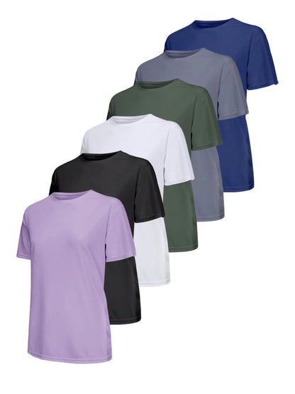 Women's Solid Color Ultralight Quick Dry Sport T-Shirt,Breathable Lightweight